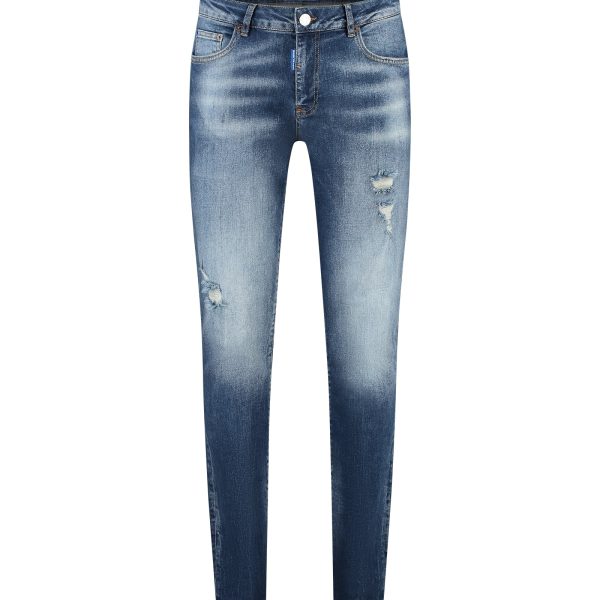Malelions Men Slim Regular Jeans - Dark Blue